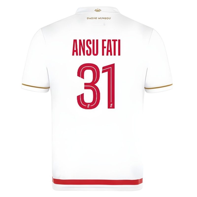 Maillot AS Monaco Domicile 2025 2026 Ansu Fati