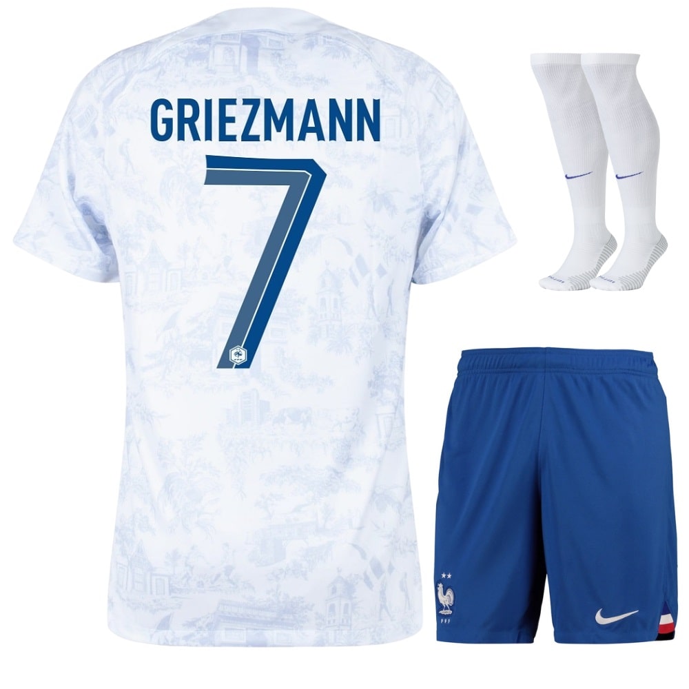 Maillot Enfant Equipe De France Exterieur CDM 2022 Griezmann