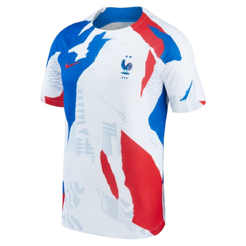 Maillot Equipe de France Coupe du Monde 2022 Pre-Match Blanc