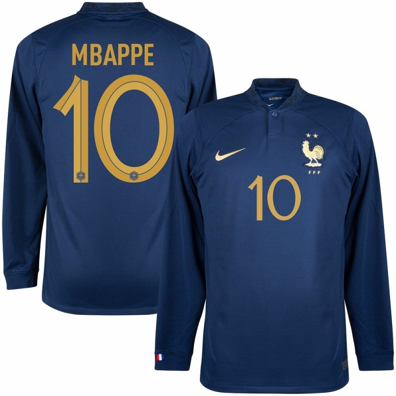 MAILLOT FRANCE DOMICILE COUPE DU MONDE 2022 MBAPPE M-L
