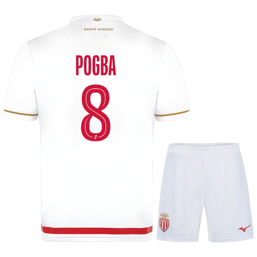 Maillot Kit Enfant AS Monaco Domicile 2025 2026 Pogba