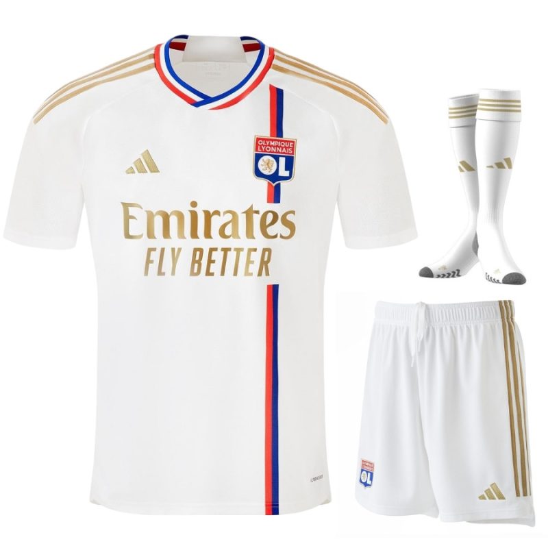 MAILLOT KIT ENFANT OLYMPIQUE LYONNAIS DOMICILE 2023 2024